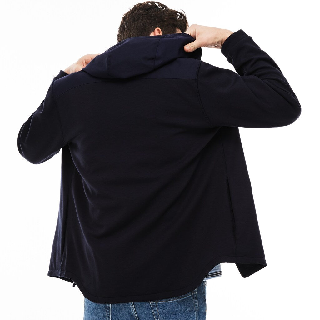 Mens   Reversible Zip Sweatshirt | Lacoste Navy Blue • Mxq
