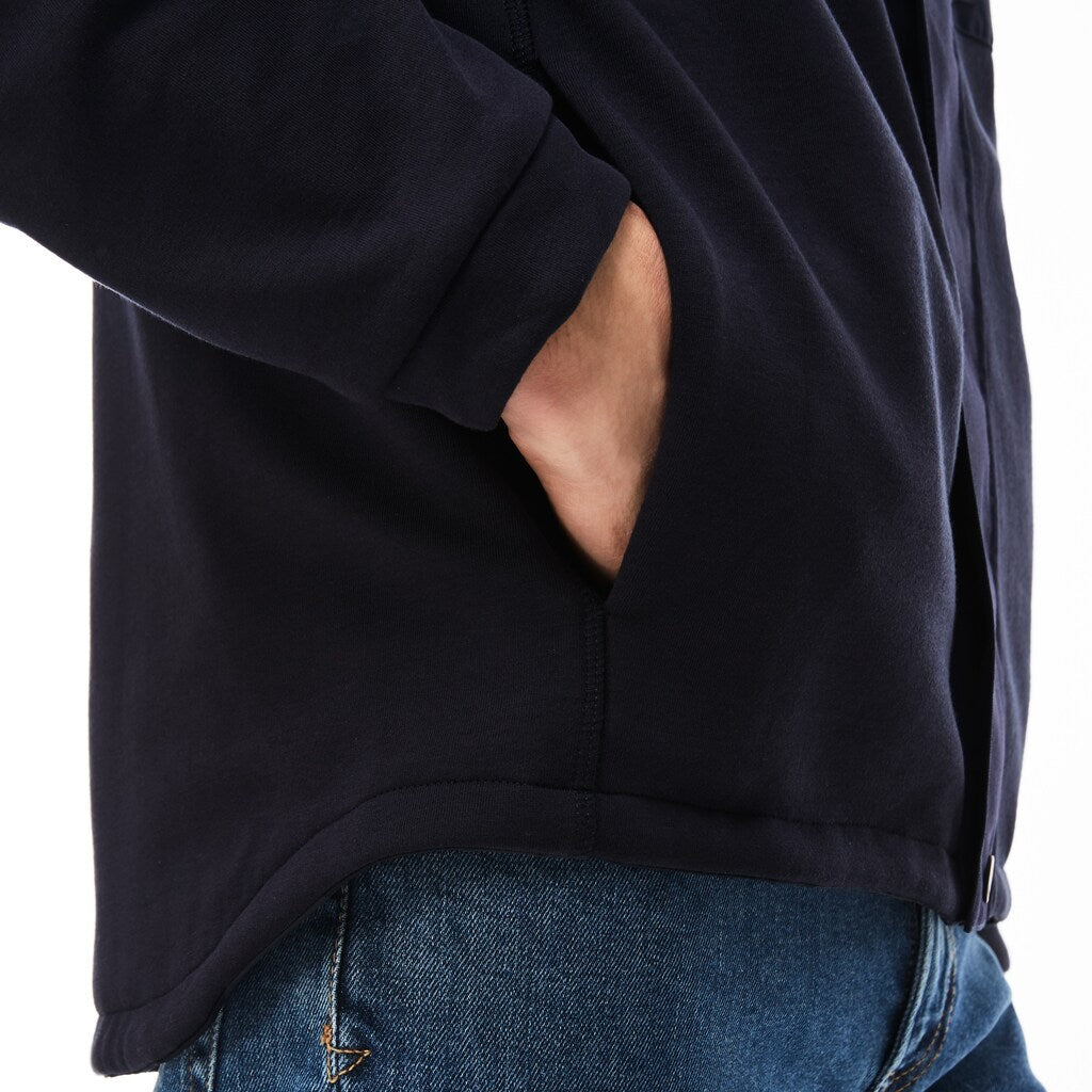 Mens   Reversible Zip Sweatshirt | Lacoste Navy Blue • Mxq