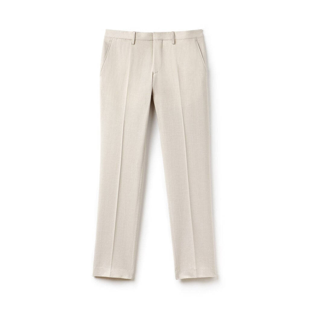Mens   Slim Fit Pleated Pants | Lacoste White • Dyl