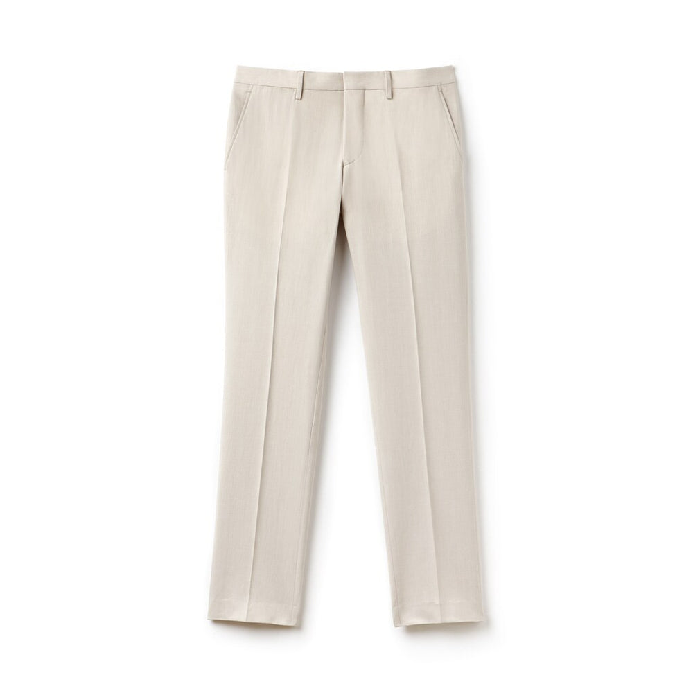 Mens   Slim Fit Pleated Pants | Lacoste White • Dyl
