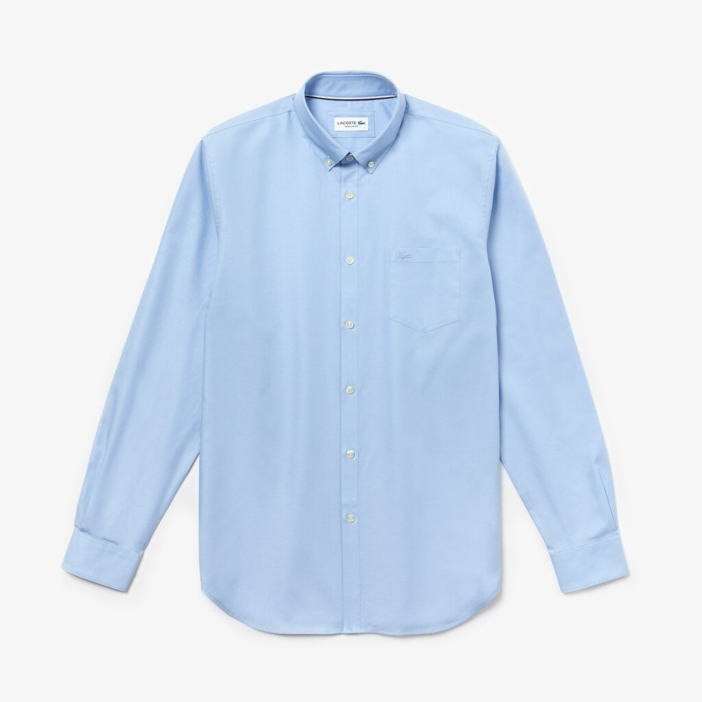 Mens   Regular Fit Cotton Mini Piqué Shirt | Lacoste Light Blue • Nsv