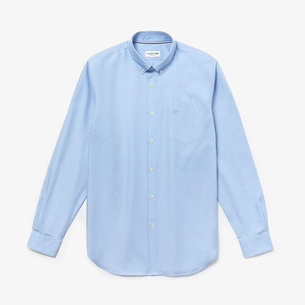 Mens   Regular Fit Cotton Mini Piqué Shirt | Lacoste Light Blue • Nsv