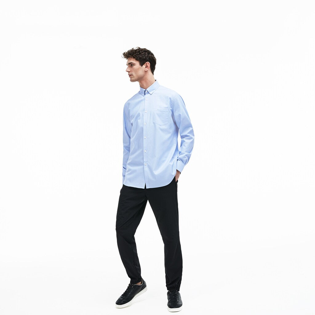 Mens   Regular Fit Cotton Mini Piqué Shirt | Lacoste Light Blue • Nsv