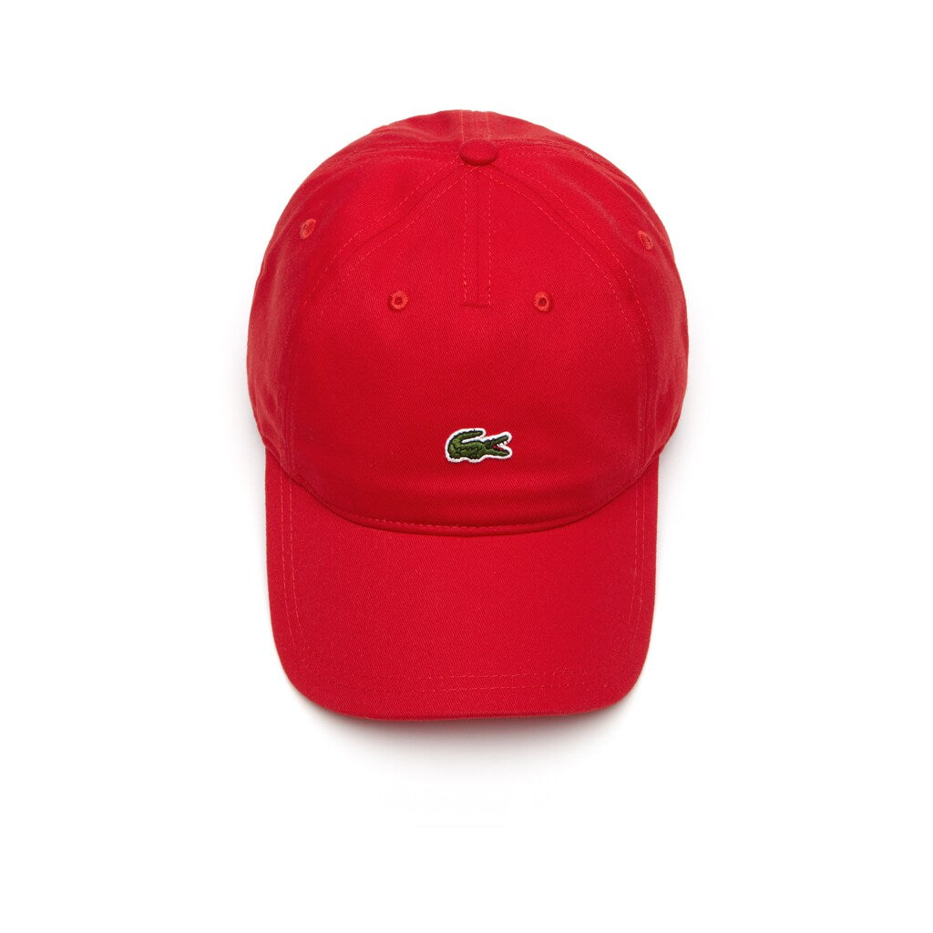 Mens   Embroidered Crocodile Cotton Cap | Lacoste Red • 240