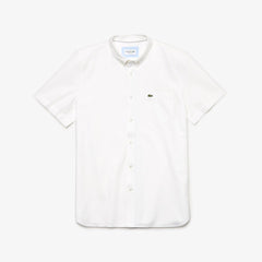Mens   Regular Fit Oxford Cotton Shirt | Lacoste White • 001