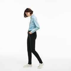 Womens Wo  Lacoste LIVE Five-Pocket Stretch Cotton Denim Jeans | Lacoste Black • 031
