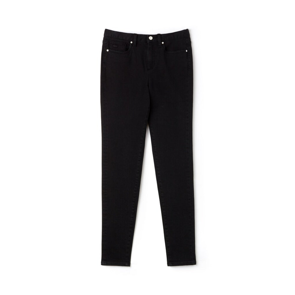 Womens Wo  Lacoste LIVE Five-Pocket Stretch Cotton Denim Jeans | Lacoste Black • 031