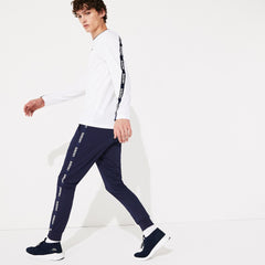 Mens   SPORT Signature Bands Piqué Track Pants | Lacoste Navy Blue / White • R26