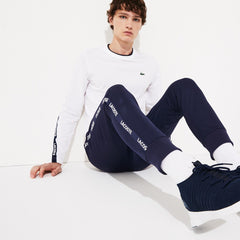 Mens   SPORT Signature Bands Piqué Track Pants | Lacoste Navy Blue / White • R26