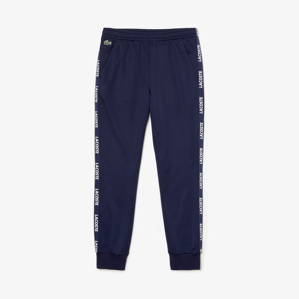 Mens   SPORT Signature Bands Piqué Track Pants | Lacoste Navy Blue / White • R26