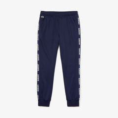 Mens   SPORT Signature Bands Piqué Track Pants | Lacoste Navy Blue / White • R26