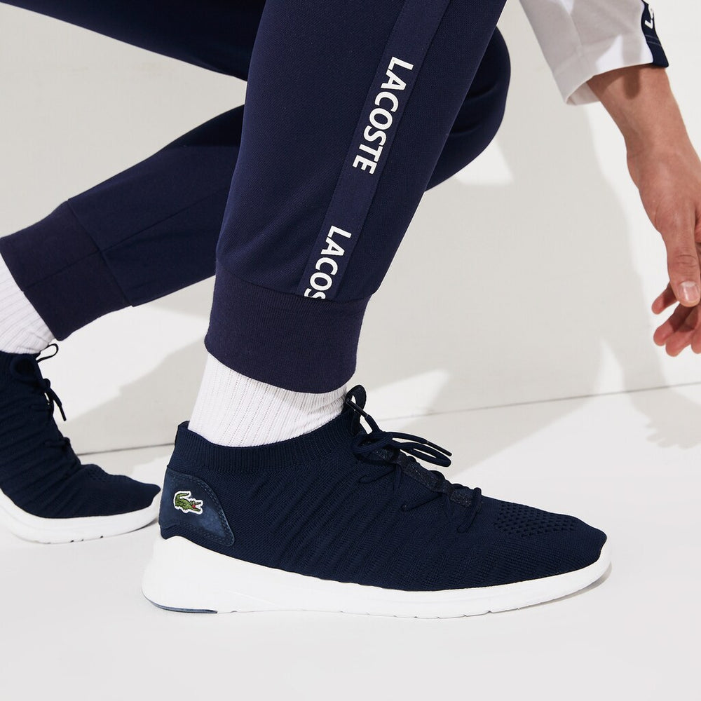 Mens   SPORT Signature Bands Piqué Track Pants | Lacoste Navy Blue / White • R26