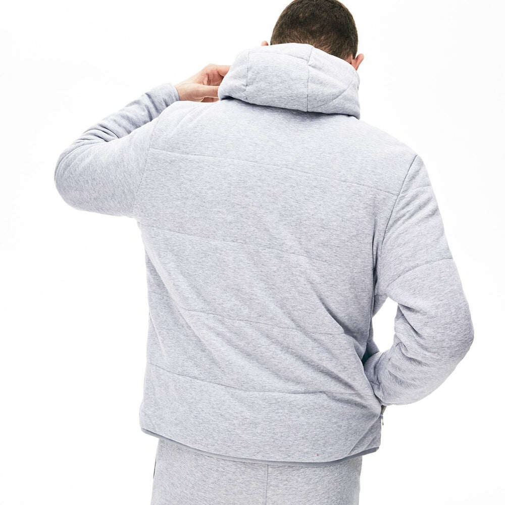 Mens   Motion Reversible Jacket | Lacoste Grey Chine / Yellow • 1Qy