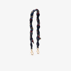 Womens Wo  Braided Leather Shoulder Strap | Lacoste Peacoat Multico • B99