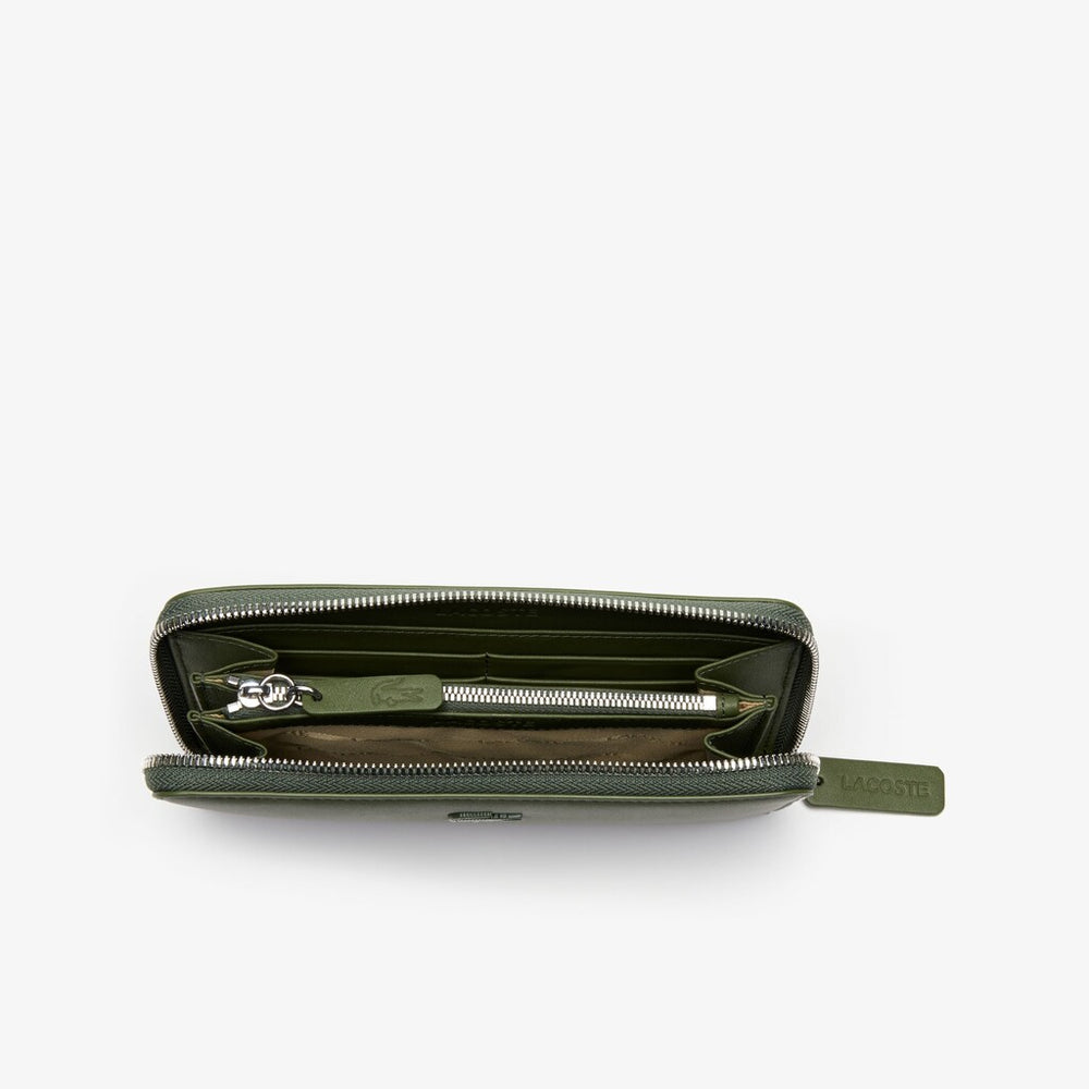 Womens Wo  L.12.12 Leather 8 Card Zip Wallet | Lacoste Cypress • B94