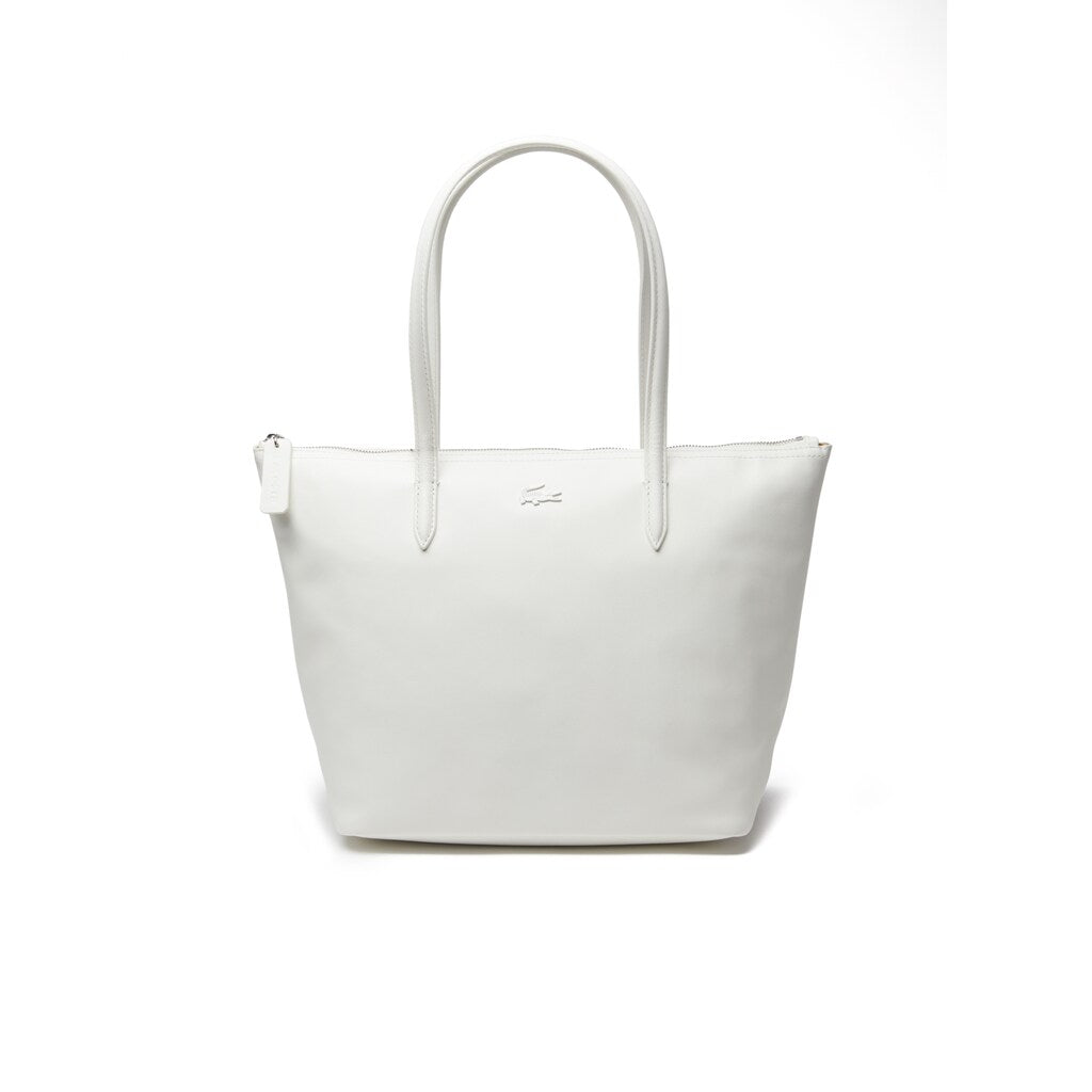 Womens Wo  L.12.12 Small Leather Tote Bag | Lacoste Marshmallow • A56