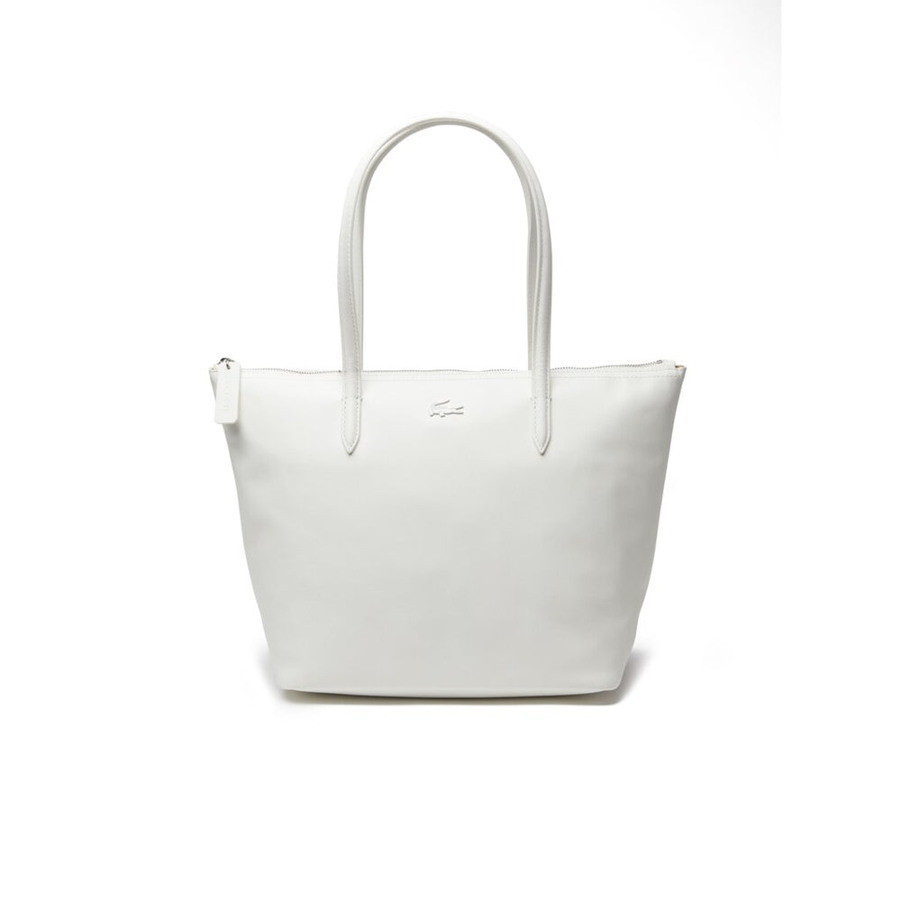 Womens Wo  L.12.12 Small Leather Tote Bag | Lacoste Marshmallow • A56