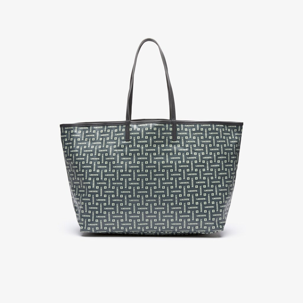 Womens Wo  Large Coated Cotton Canvas Tote Bag | Lacoste Lacoste Blue • C10