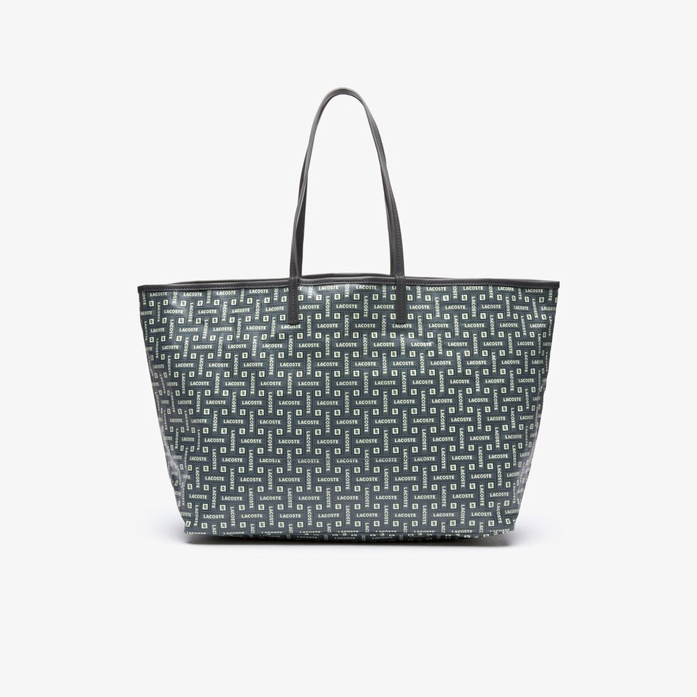 Womens Wo  Large Coated Cotton Canvas Tote Bag | Lacoste Lacoste Blue • C10