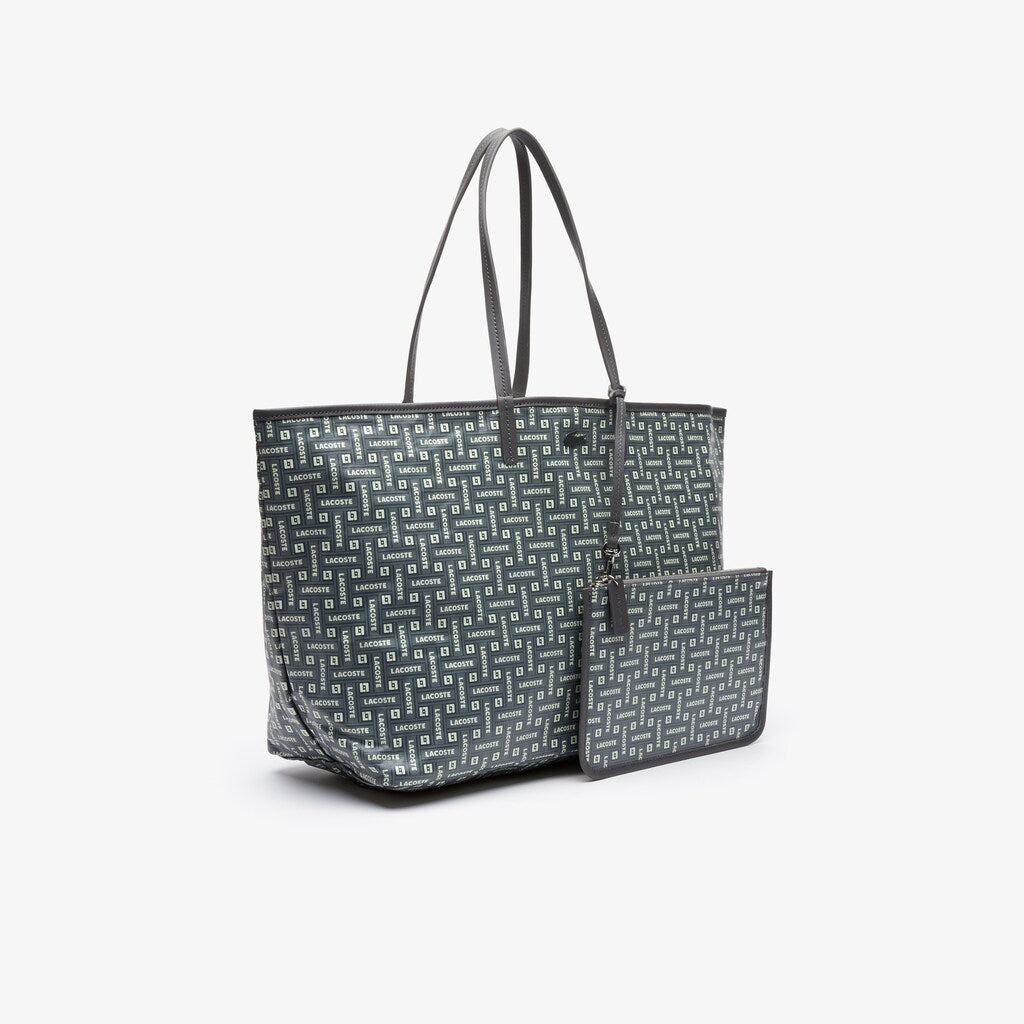 Womens Wo  Large Coated Cotton Canvas Tote Bag | Lacoste Lacoste Blue • C10
