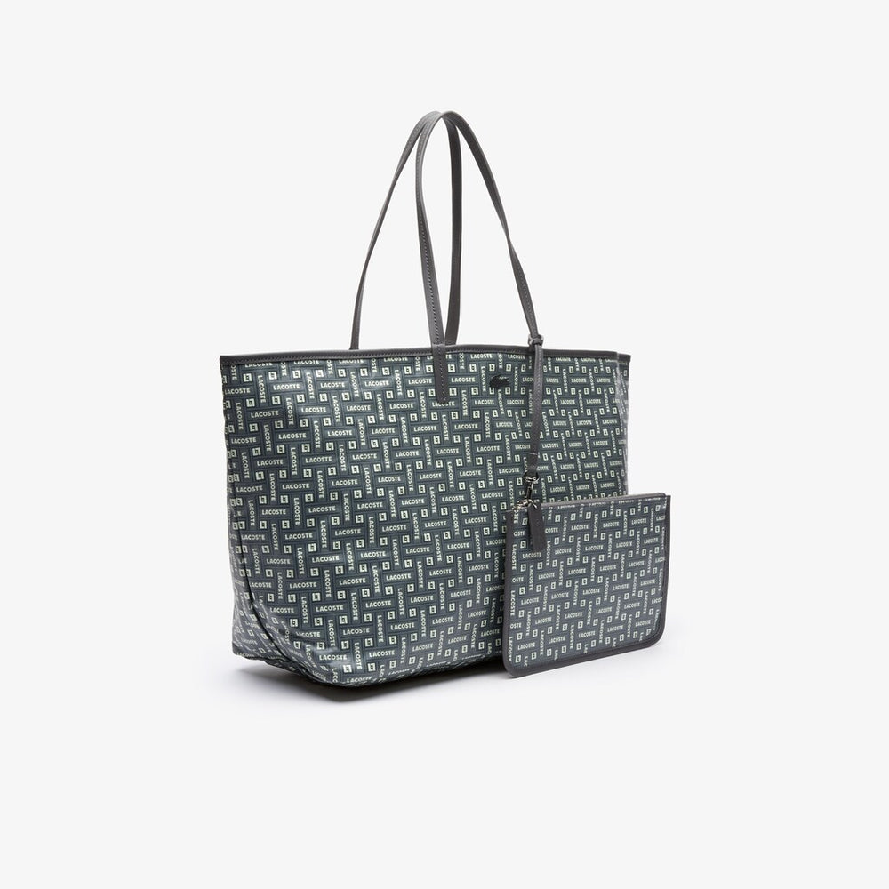 Womens Wo  Large Coated Cotton Canvas Tote Bag | Lacoste Lacoste Blue • C10