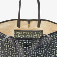 Womens Wo  Large Coated Cotton Canvas Tote Bag | Lacoste Lacoste Blue • C10