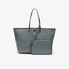 Womens Wo  Large Coated Cotton Canvas Tote Bag | Lacoste Lacoste Blue • C10
