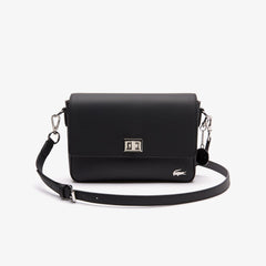 Womens Wo  Daily Classic Coated Canvas Shoulder Bag | Lacoste Black • 000