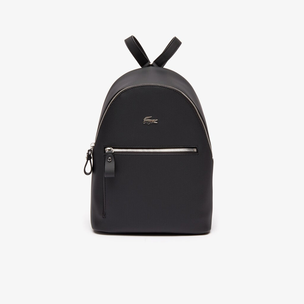 Womens Wo  Daily Classic Coated Canvas Backpack | Lacoste Black • 000
