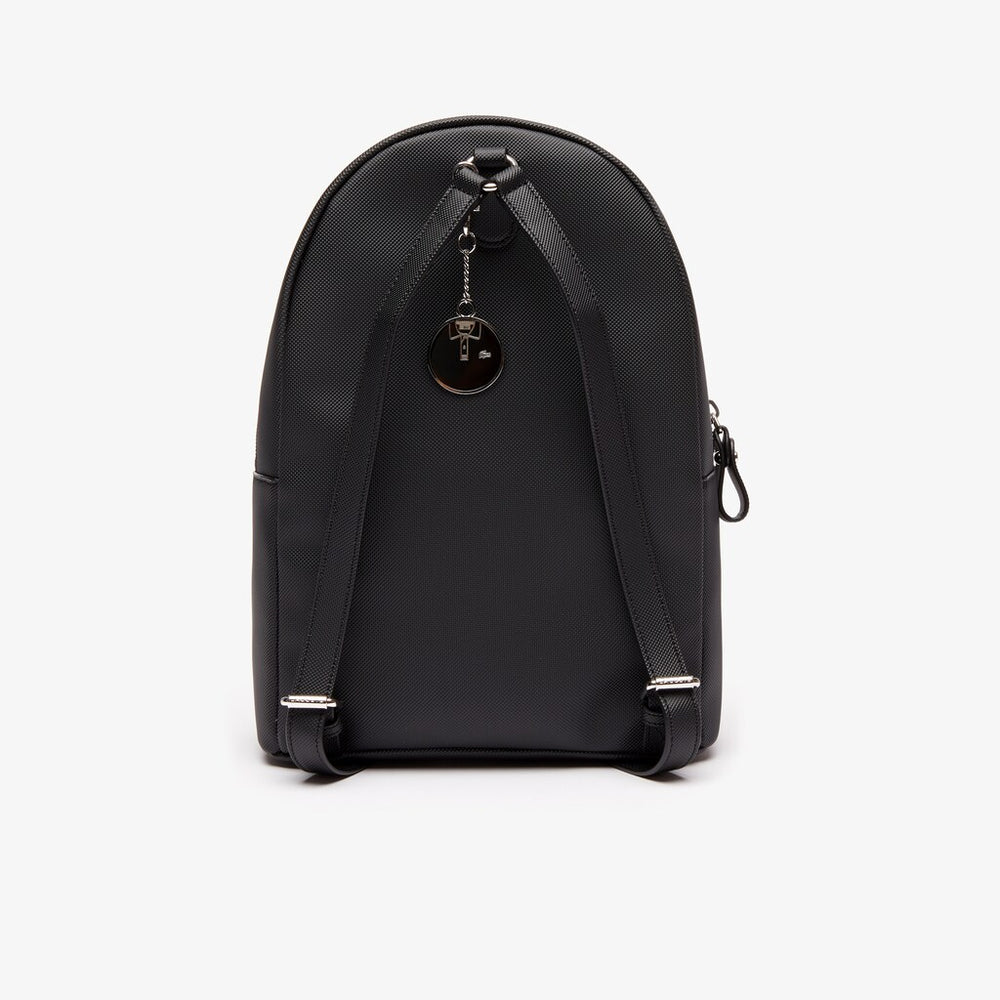Womens Wo  Daily Classic Coated Canvas Backpack | Lacoste Black • 000
