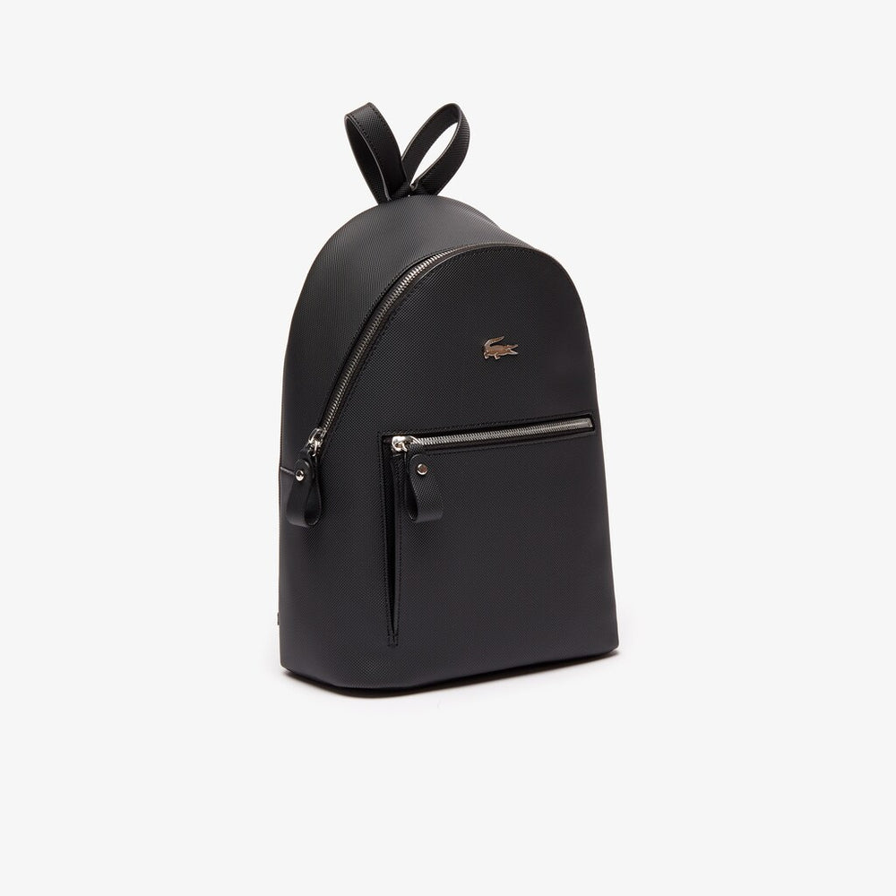 Womens Wo  Daily Classic Coated Canvas Backpack | Lacoste Black • 000