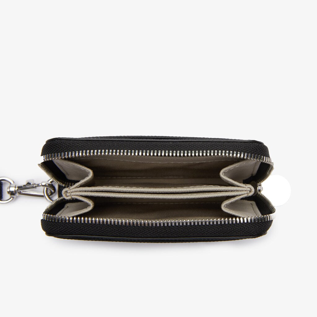 Womens Wo  Daily Classic Small Coated Canvas Wallet | Lacoste Black • 000