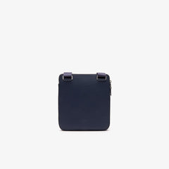 Mens   Chantaco Matte Leather Flat Zip Bag | Lacoste Peacoat • 021