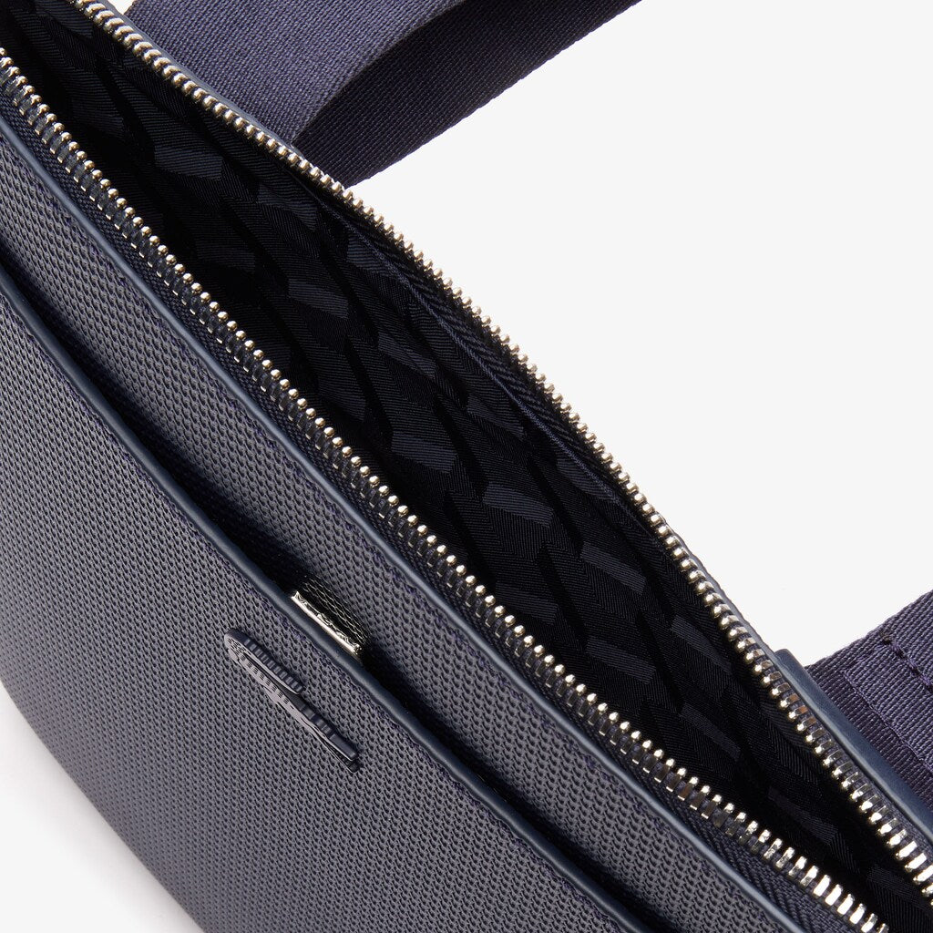 Mens   Chantaco Matte Leather Flat Zip Bag | Lacoste Peacoat • 021