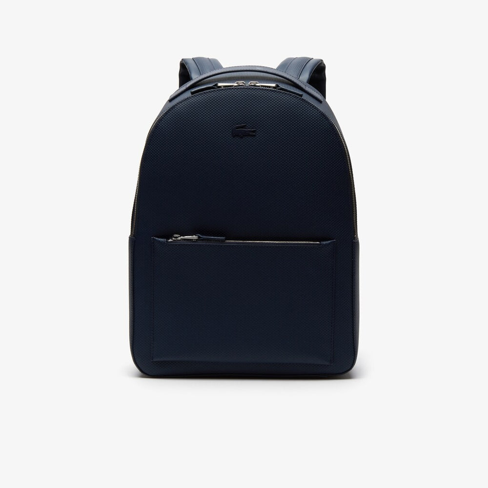 Mens   Chantaco Soft Leather Zip Backpack | Lacoste Peacoat • 021