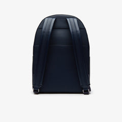 Mens   Chantaco Soft Leather Zip Backpack | Lacoste Peacoat • 021