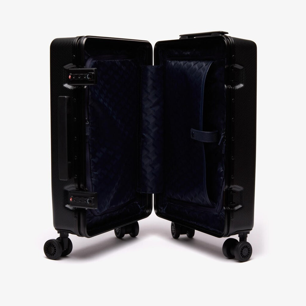 Mens   Chantaco Polycarbonate Cabin Suitcase | Lacoste Black • 000