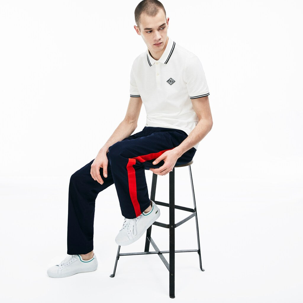 Mens   LIVE Loose Fit Chinos | Lacoste Blue / Red • 8Wd