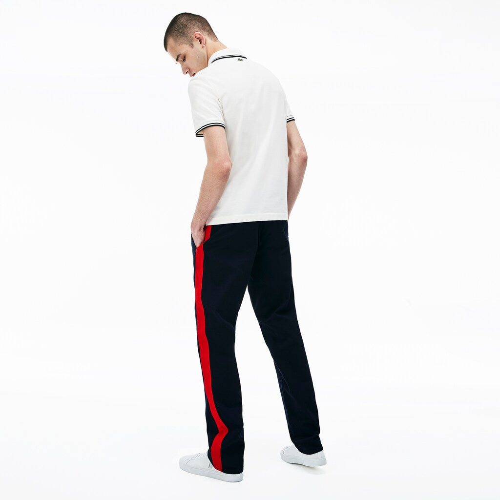 Mens   LIVE Loose Fit Chinos | Lacoste Blue / Red • 8Wd