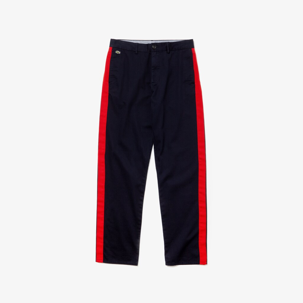 Mens   LIVE Loose Fit Chinos | Lacoste Blue / Red • 8Wd