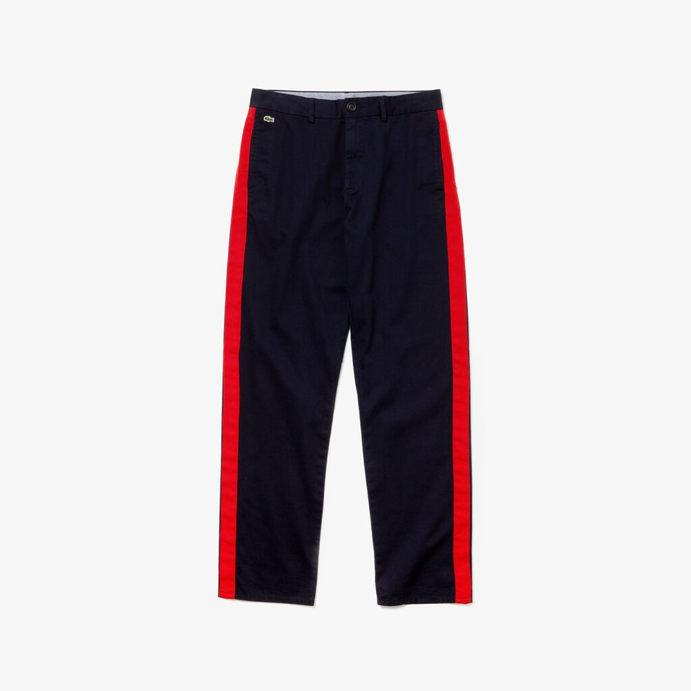 Mens   LIVE Loose Fit Chinos | Lacoste Blue / Red • 8Wd