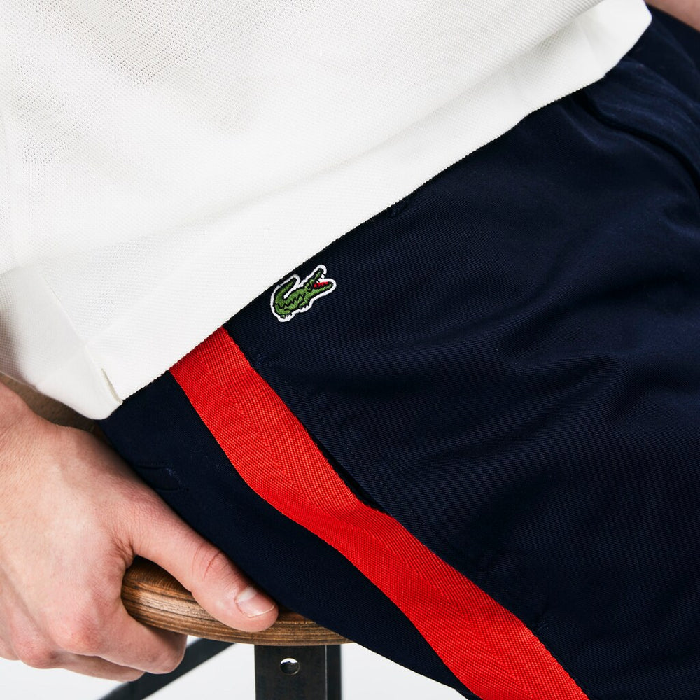Mens   LIVE Loose Fit Chinos | Lacoste Blue / Red • 8Wd