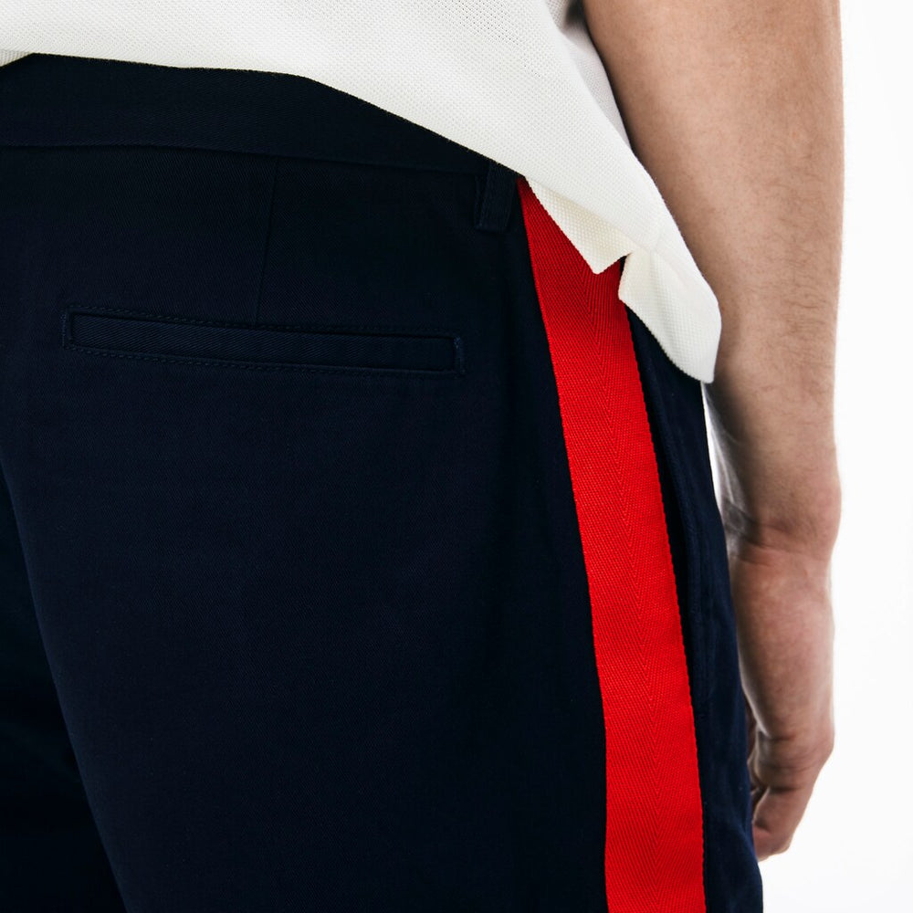 Mens   LIVE Loose Fit Chinos | Lacoste Blue / Red • 8Wd