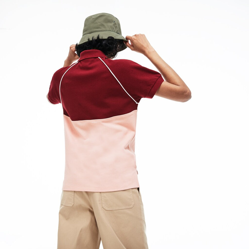 Womens Wo  Slim Fit Petit Piqué Polo Shirt | Lacoste Bordeaux / Light Pink / White • 86B