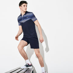 Mens   SPORT Technical Piqué Tennis Polo | Lacoste Navy Blue / Navy Blue / White / White • 6Ky