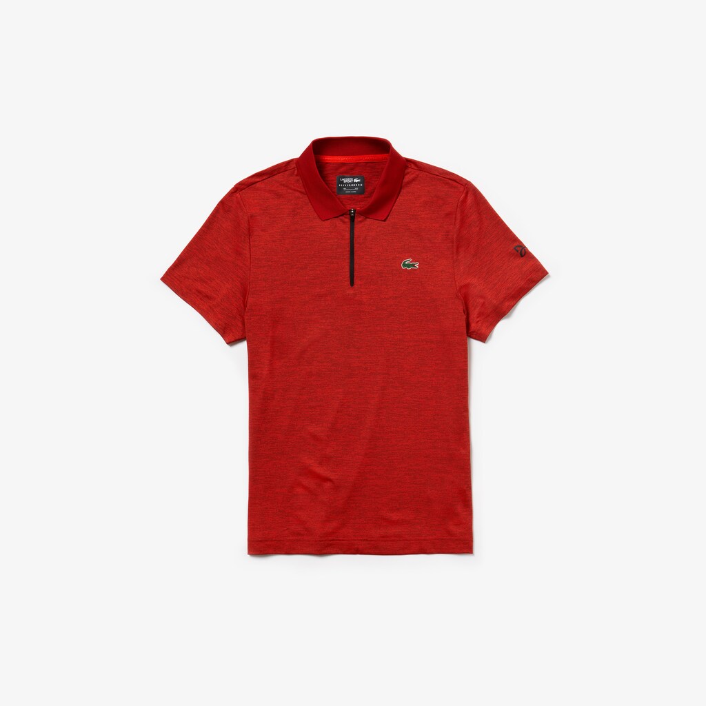 Mens   SPORT Novak Djokovic Collection Tech Jersey Polo | Lacoste Red / Black • 9Uv