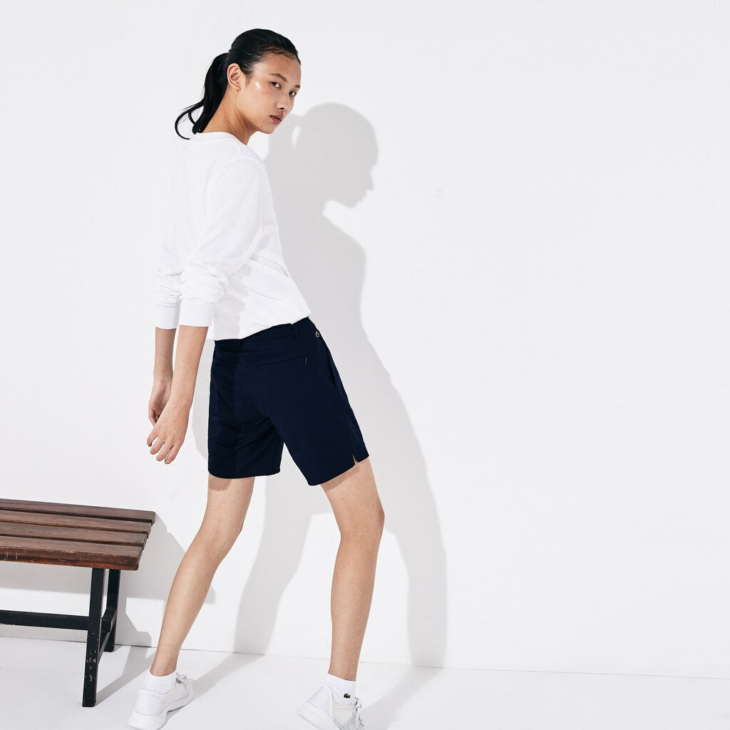 Womens Wo  SPORT Gabardine Bermuda Shorts | Lacoste Navy Blue • 423
