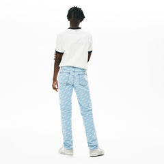 Mens   LIVE Printed Logo Jeans | Lacoste Blue / White • Sqp