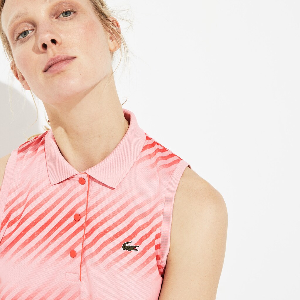 Womens Wo  SPORT Breathable Piqué Tennis Polo | Lacoste Pink / Red / Red • 6Wv