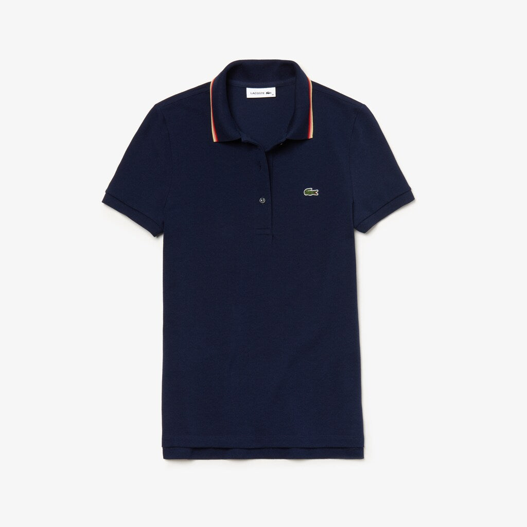 Womens Wo  Slim Fit Cotton Petit Piqué Polo | Lacoste Navy Blue • 166